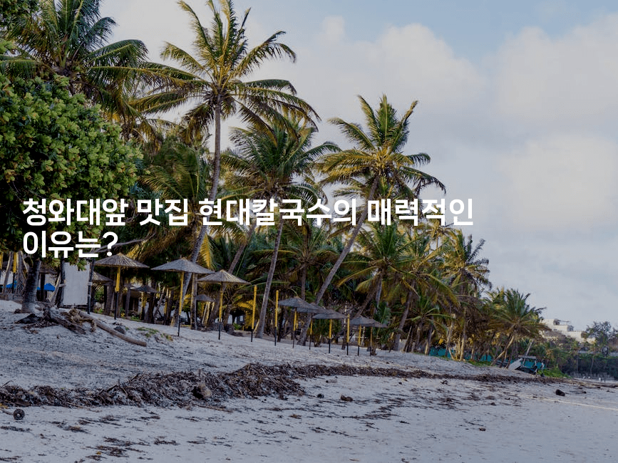 청와대앞 맛집 현대칼국수의 매력적인 이유는?2-미슐링