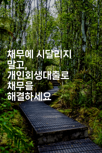 채무에 시달리지 말고, 개인회생대출로 채무을 해결하세요-미슐링